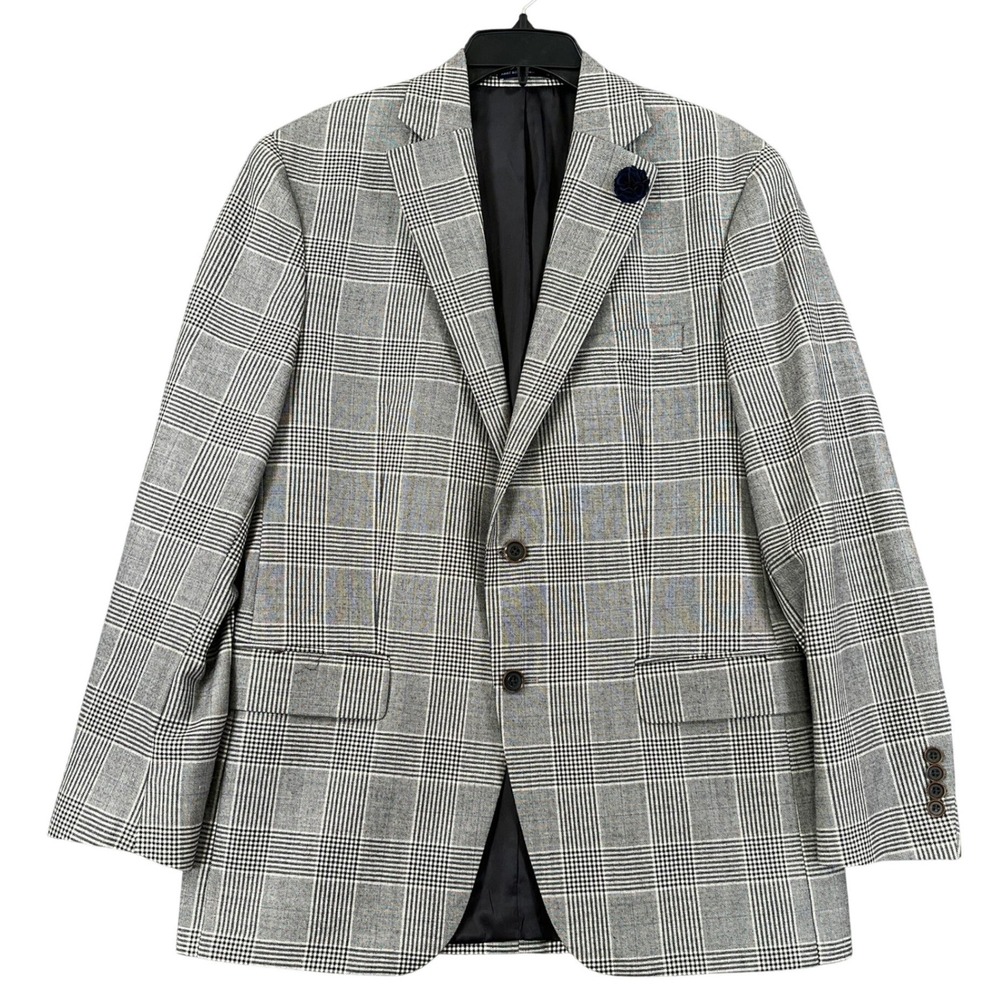 Hart Schaffner Marx Blazer 42 Glen Plaid Chicago Fit Soft Sport Coat Business